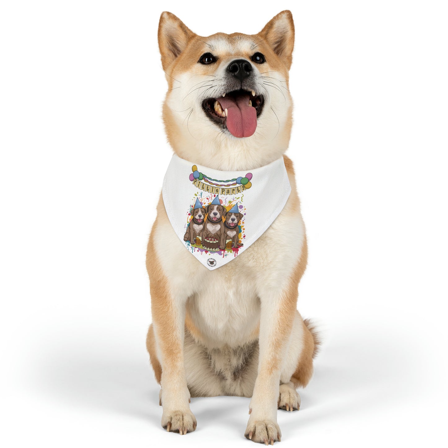 Pittie Party Pet Bandana Collar