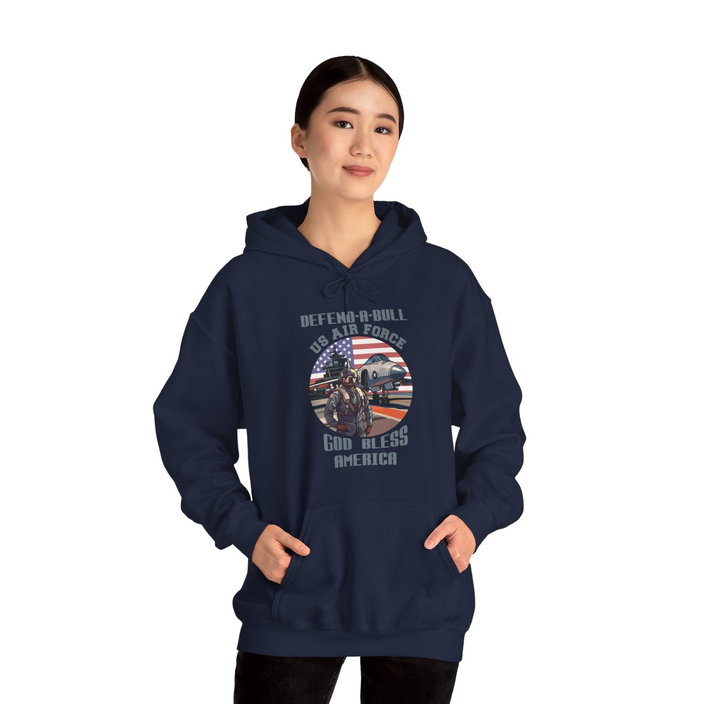 Defend-A-Bull Air Force Unisex Heavy Blend™ Hooded Sweatshirt