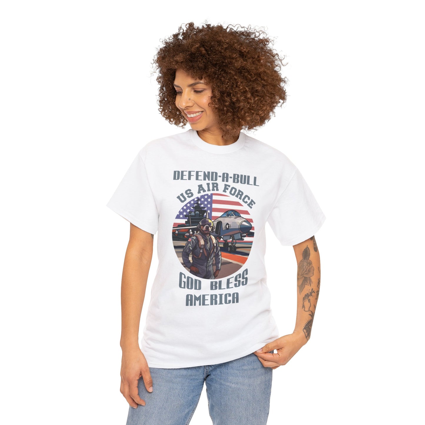 Defend-A-Bull Air Force Unisex Heavy Cotton Tee