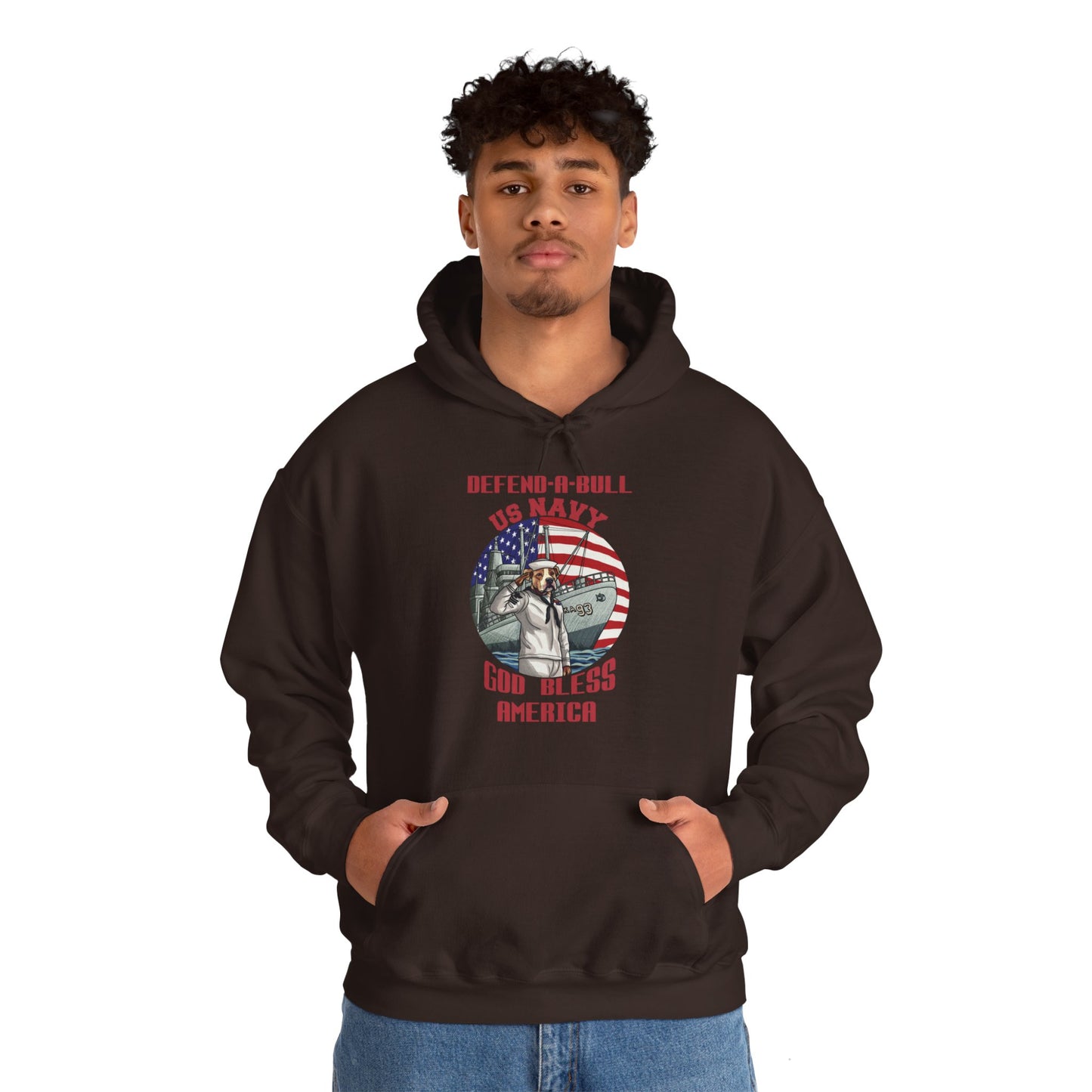 Defend-A-Bull US Navy Unisex Heavy Blend™ Hooded Sweatshirt