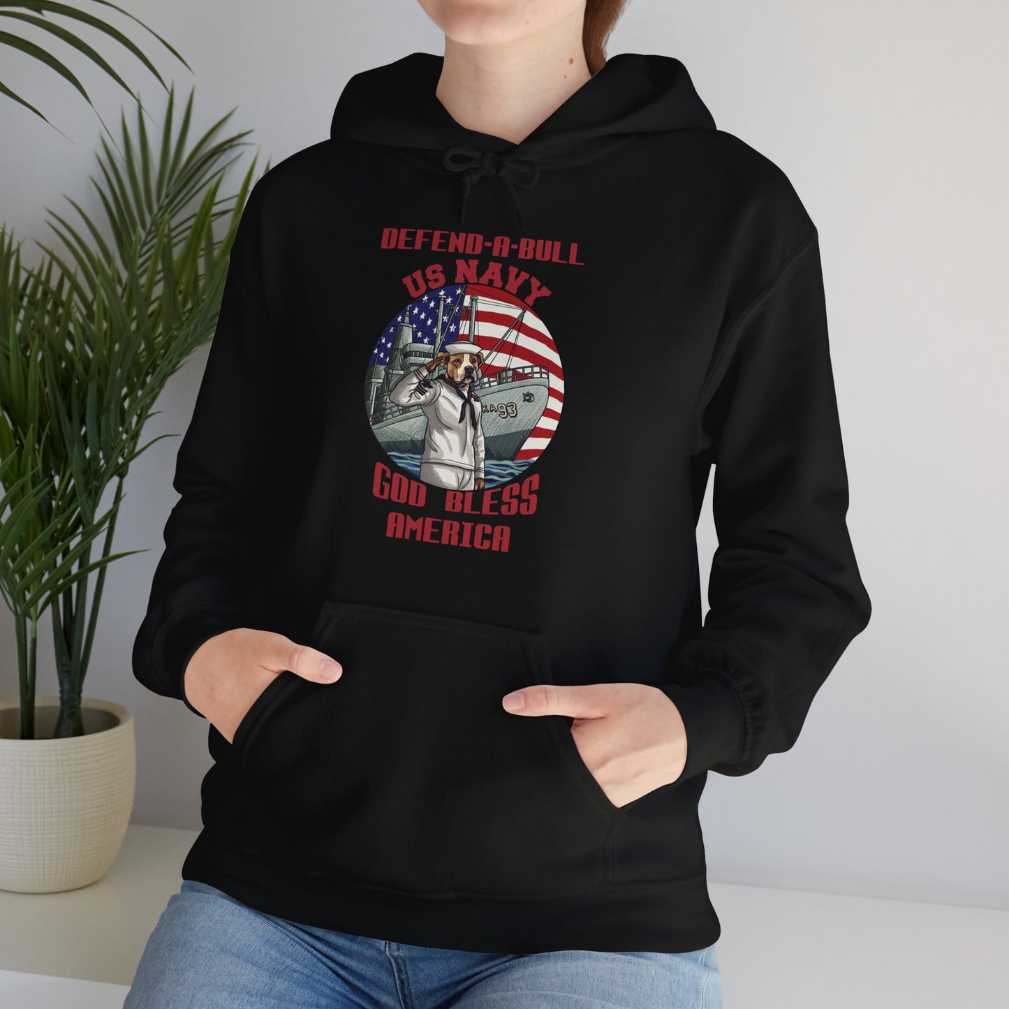 Defend-A-Bull US Navy Unisex Heavy Blend™ Hooded Sweatshirt