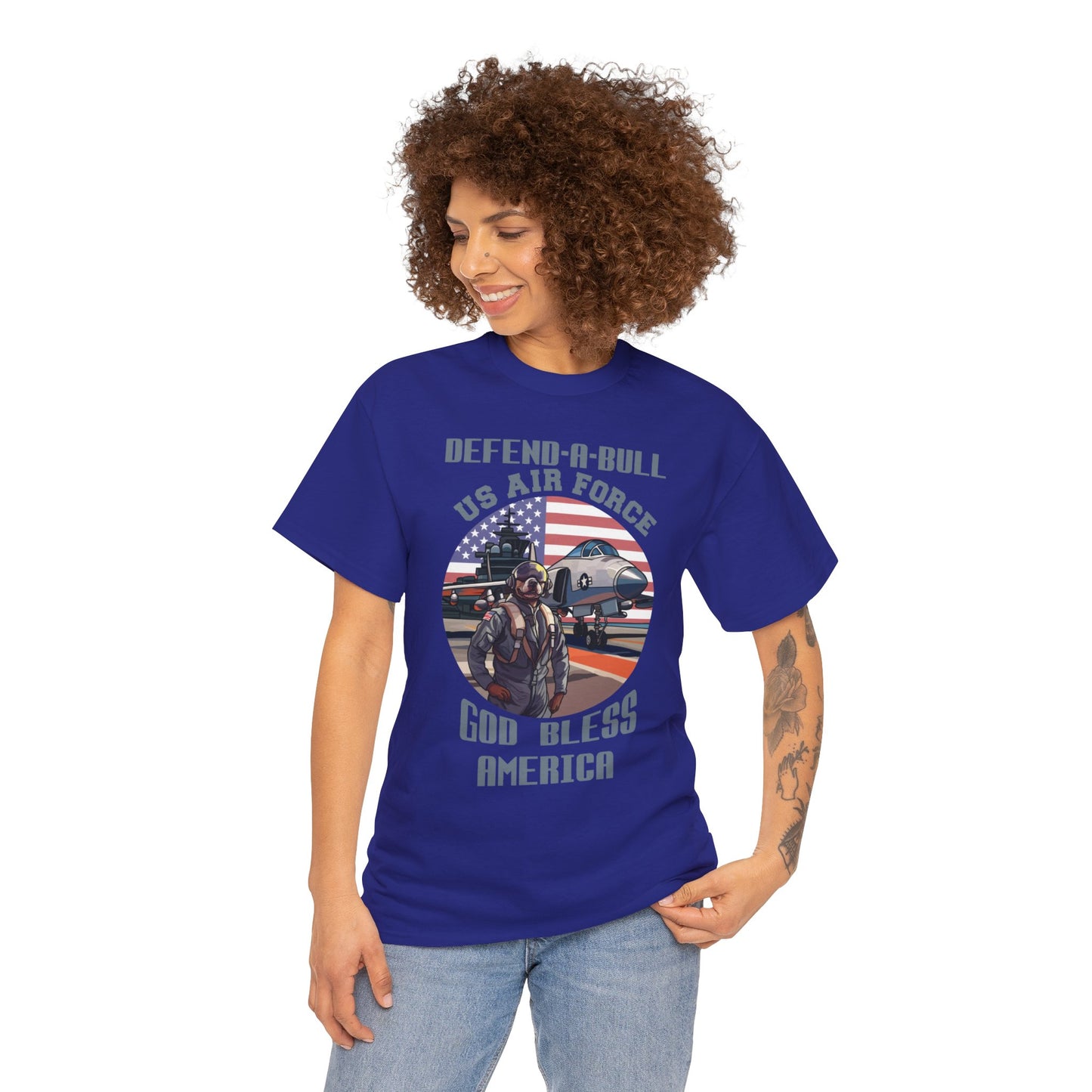 Defend-A-Bull Air Force Unisex Heavy Cotton Tee