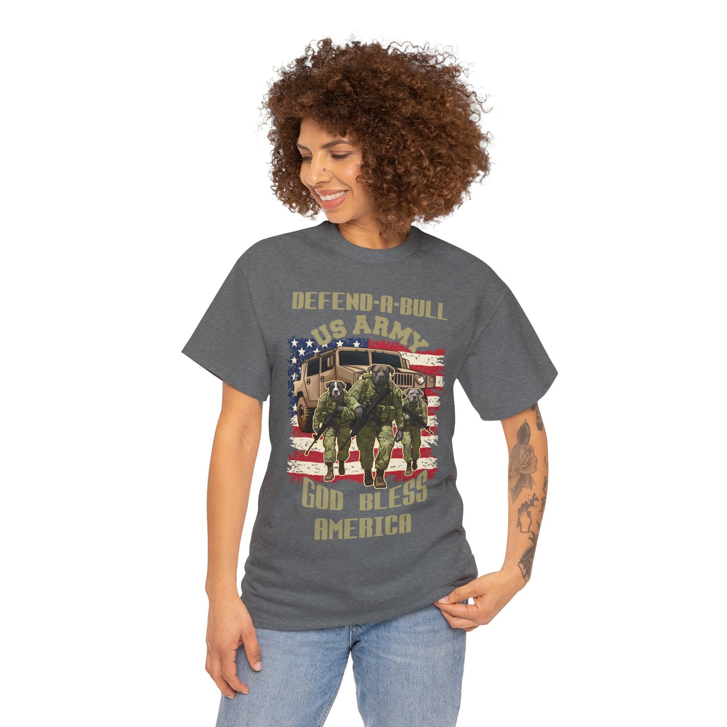 Defend-A Bull ARMY Unisex Heavy Cotton Tee