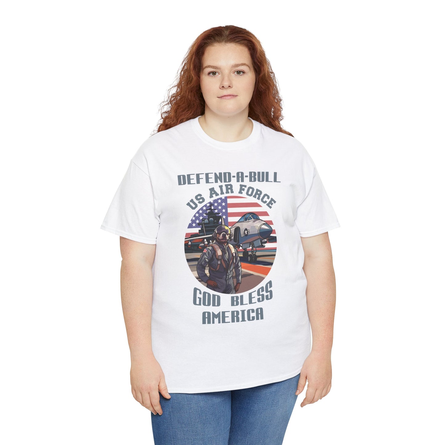 Defend-A-Bull Air Force Unisex Heavy Cotton Tee