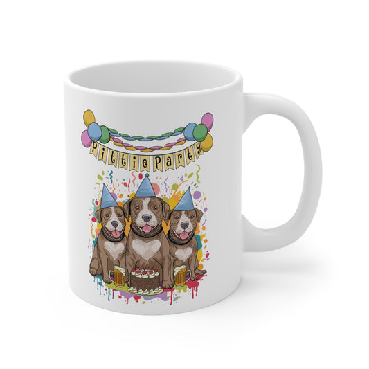 Pittie Party Ceramic Mug 11oz