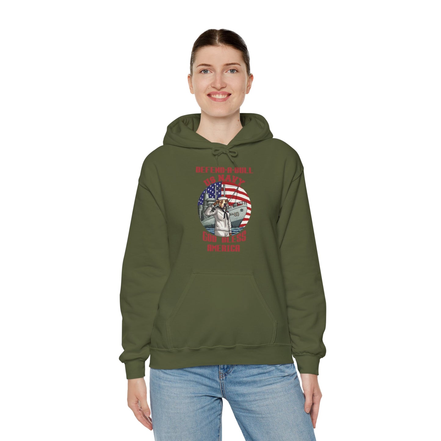 Defend-A-Bull US Navy Unisex Heavy Blend™ Hooded Sweatshirt