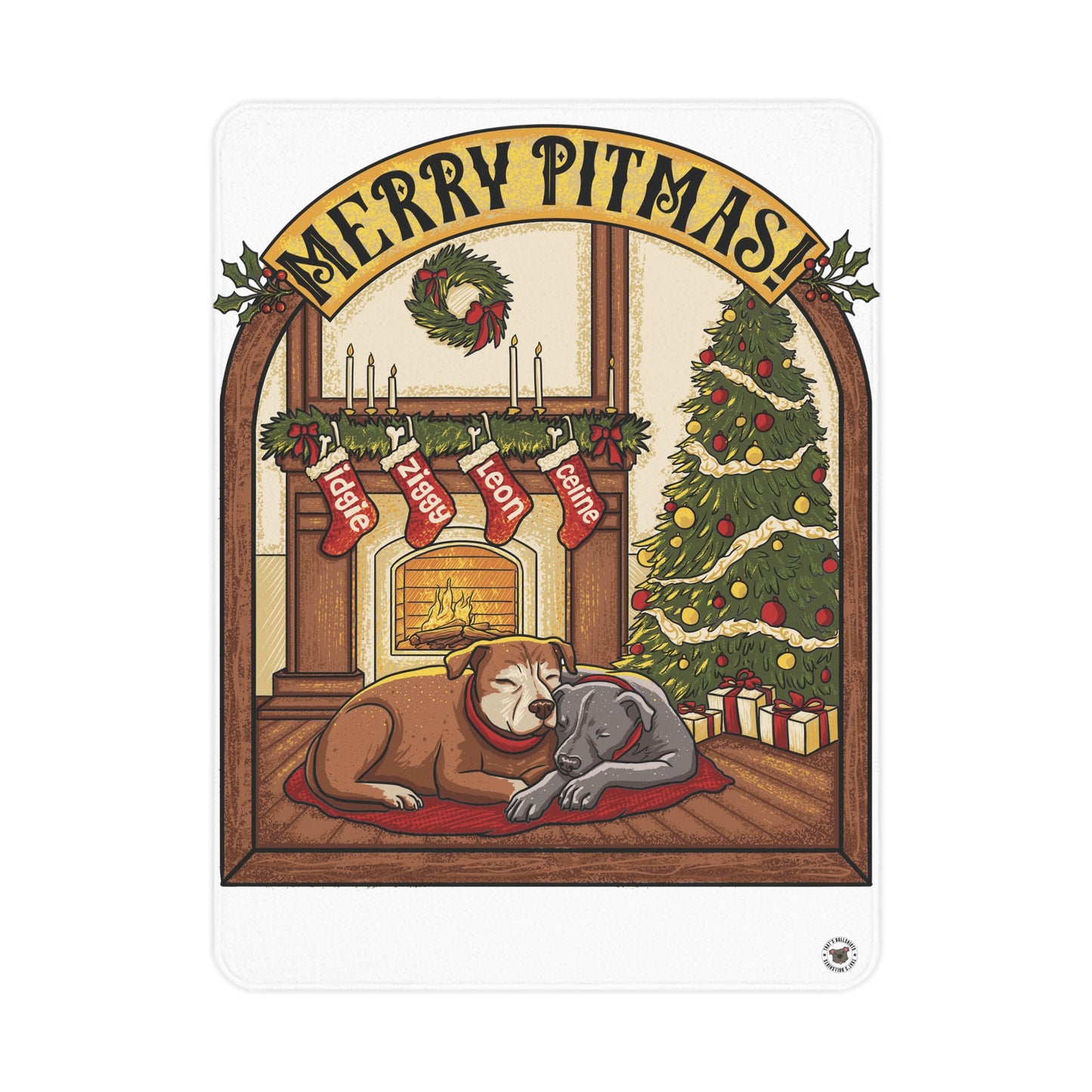 Merry Pitmas Toddler Blanket