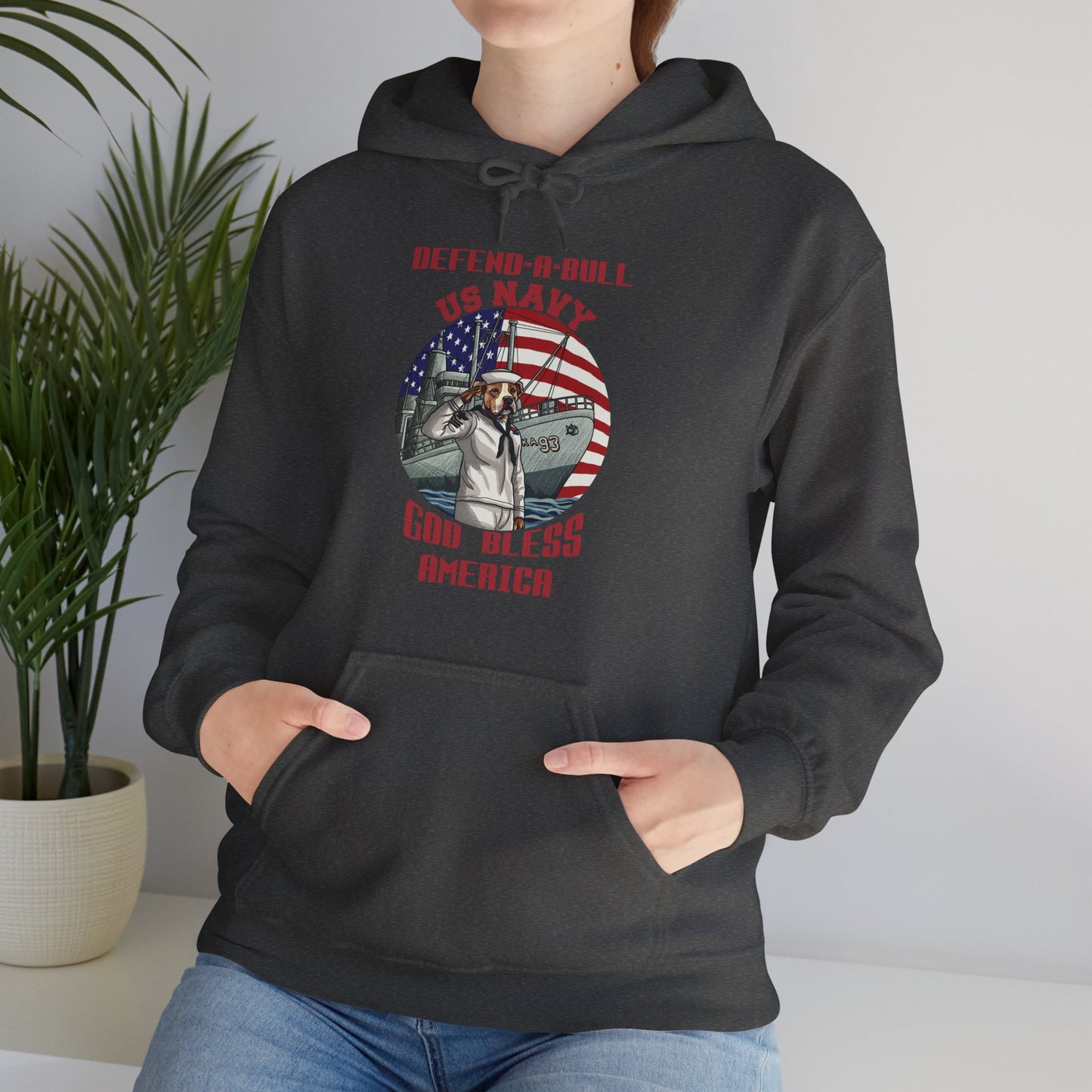 Defend-A-Bull US Navy Unisex Heavy Blend™ Hooded Sweatshirt