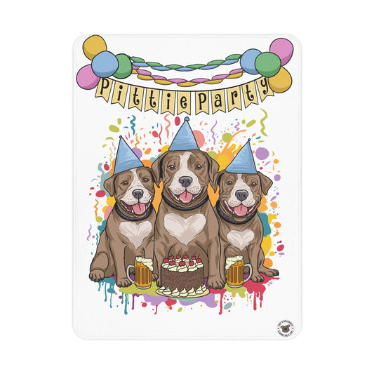 Pittie Party Toddler Blanket