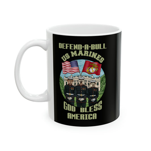 Defend-A-Bull US Marines Ceramic Mug, 11oz