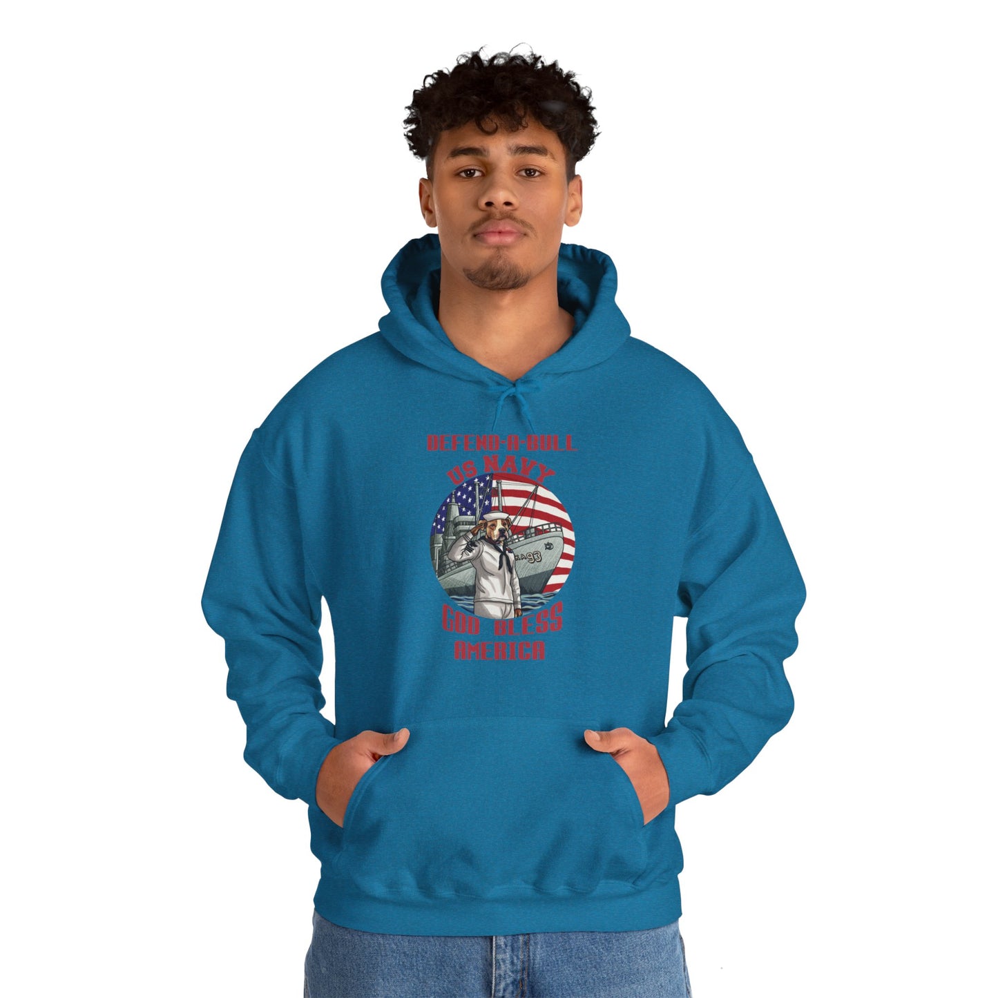 Defend-A-Bull US Navy Unisex Heavy Blend™ Hooded Sweatshirt