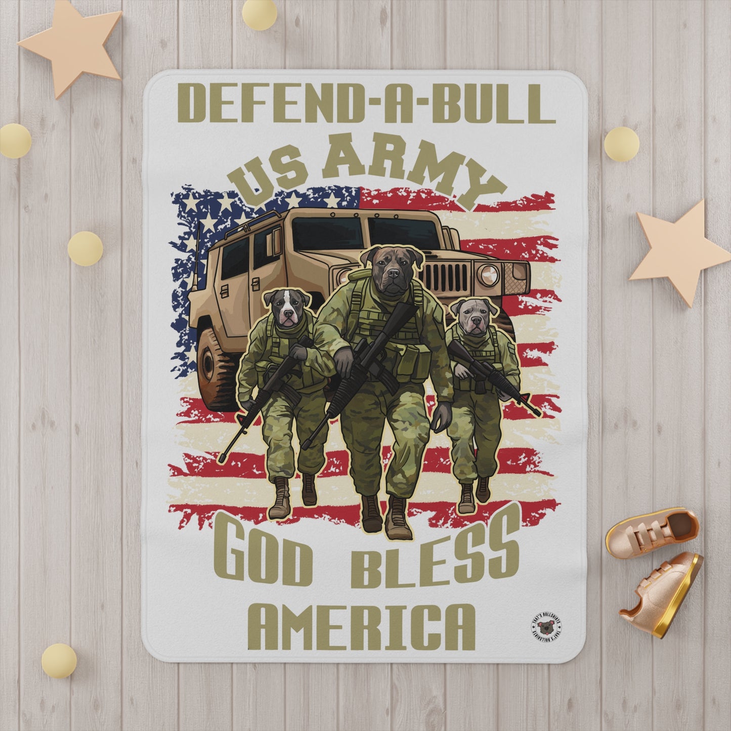 Defend-A-Bull Army Toddler Blanket