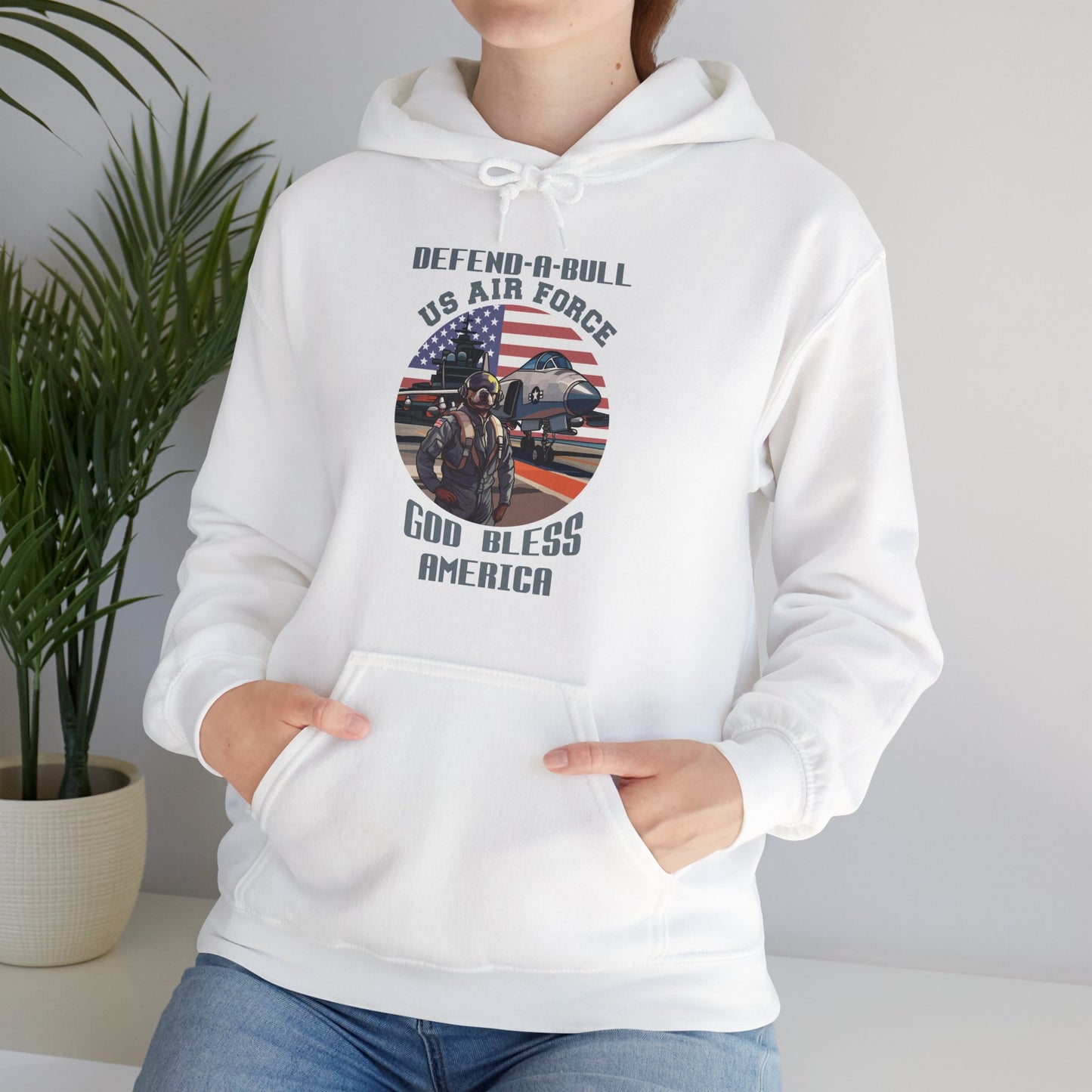 Defend-A-Bull Air Force Unisex Heavy Blend™ Hooded Sweatshirt