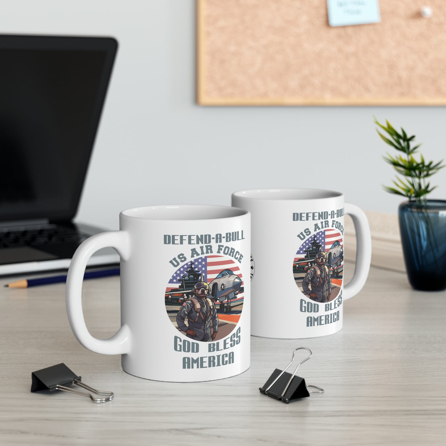 Defend-A-Bull Air Force Ceramic Mug, 11oz