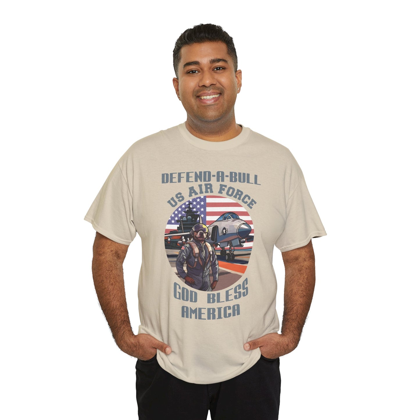 Defend-A-Bull Air Force Unisex Heavy Cotton Tee