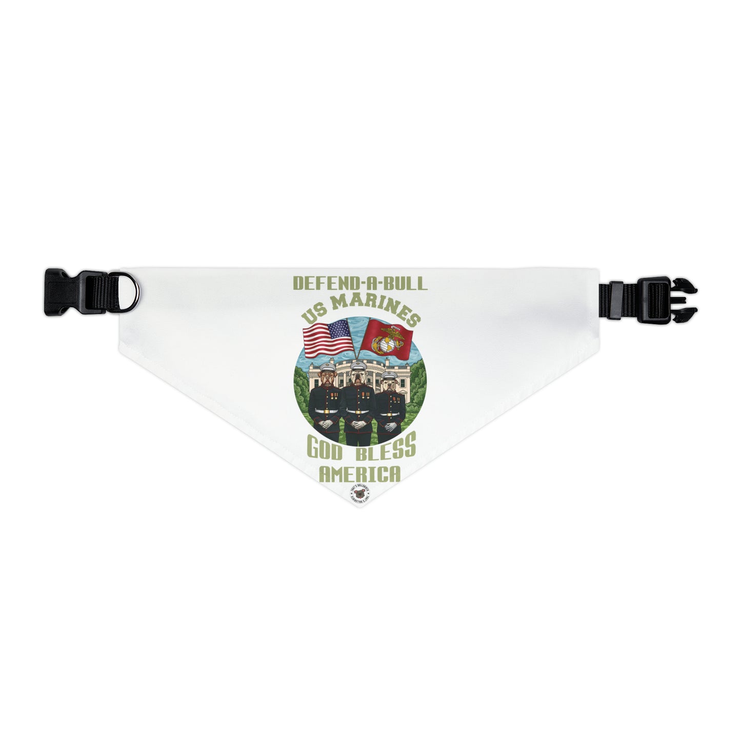 Defend-A-Bull US Marines Pet Bandana Collar