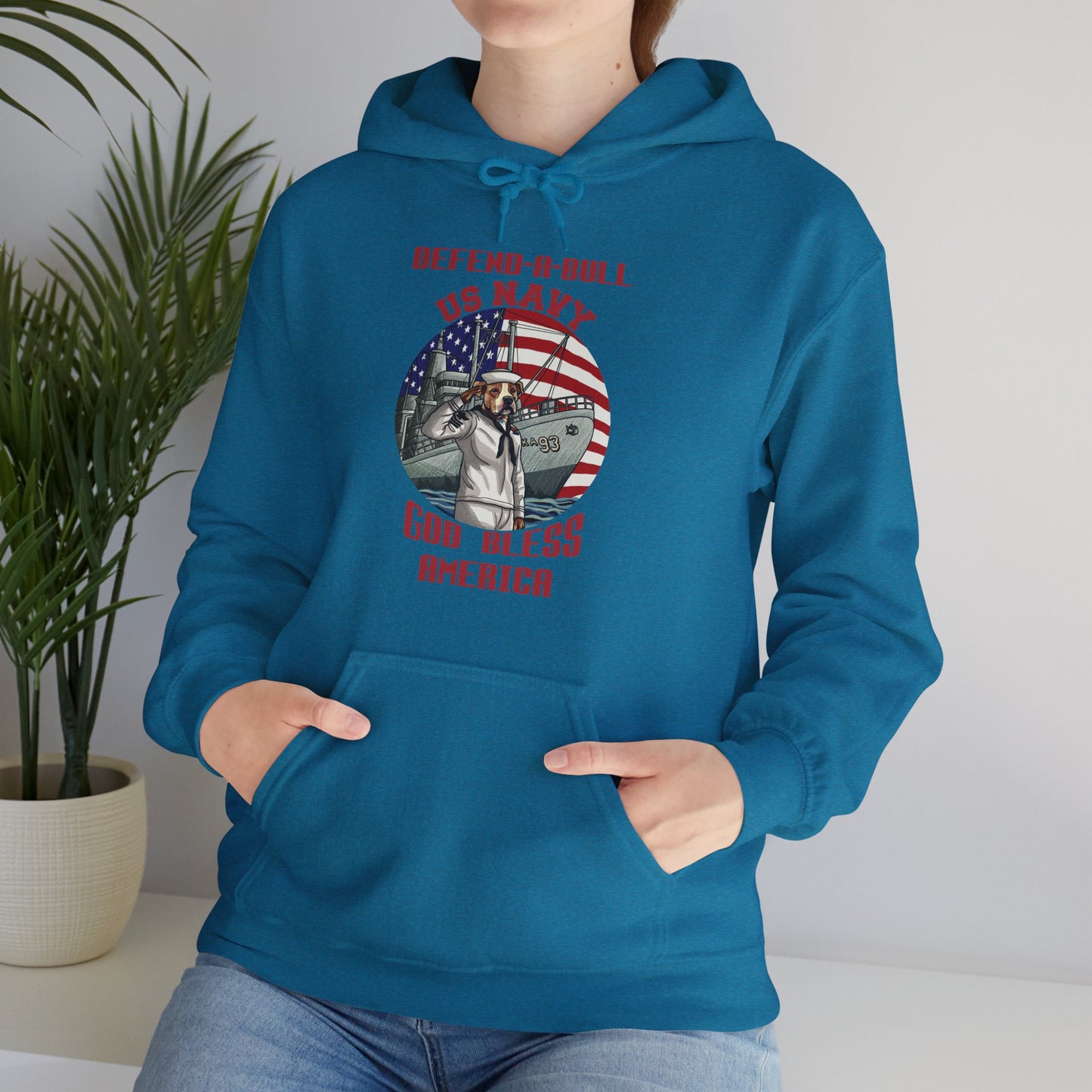 Defend-A-Bull US Navy Unisex Heavy Blend™ Hooded Sweatshirt