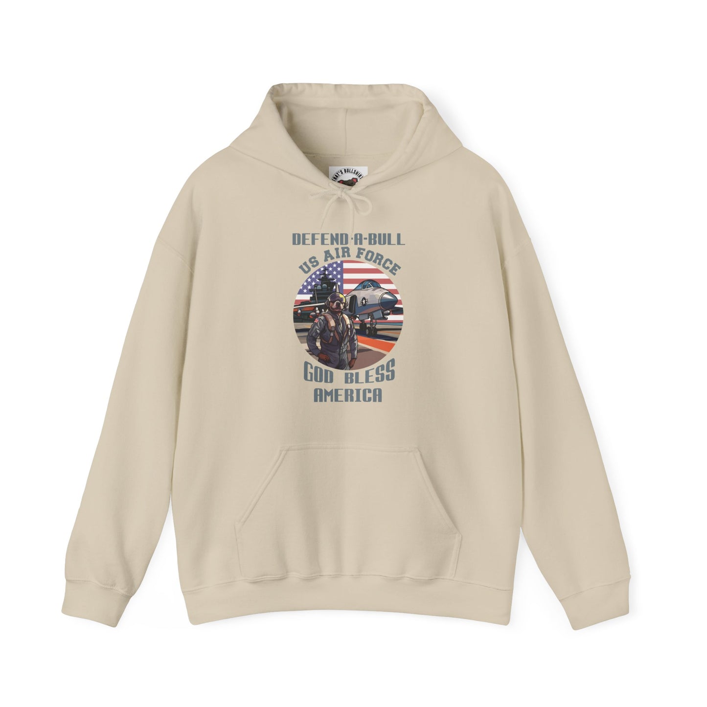 Defend-A-Bull Air Force Unisex Heavy Blend™ Hooded Sweatshirt