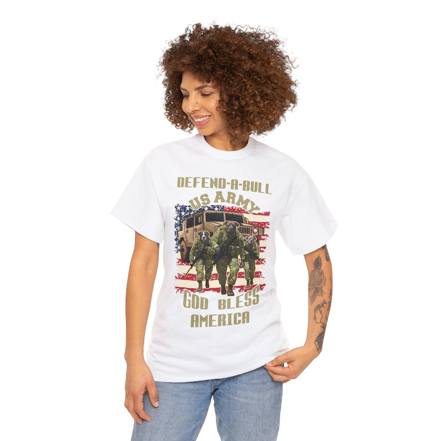 Defend-A Bull ARMY Unisex Heavy Cotton Tee