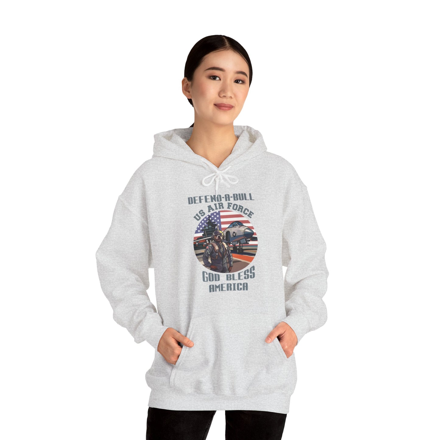 Defend-A-Bull Air Force Unisex Heavy Blend™ Hooded Sweatshirt