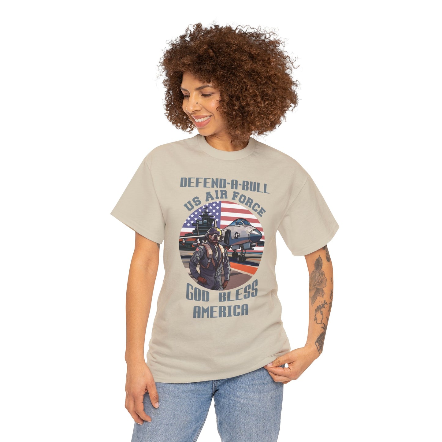 Defend-A-Bull Air Force Unisex Heavy Cotton Tee