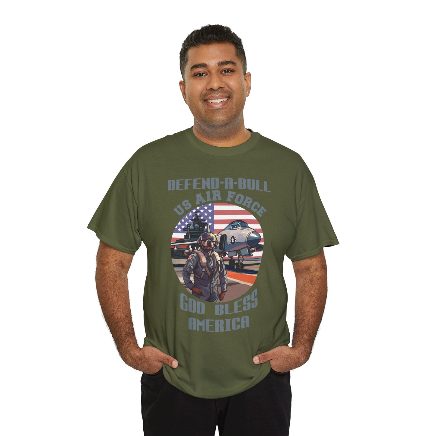 Defend-A-Bull Air Force Unisex Heavy Cotton Tee