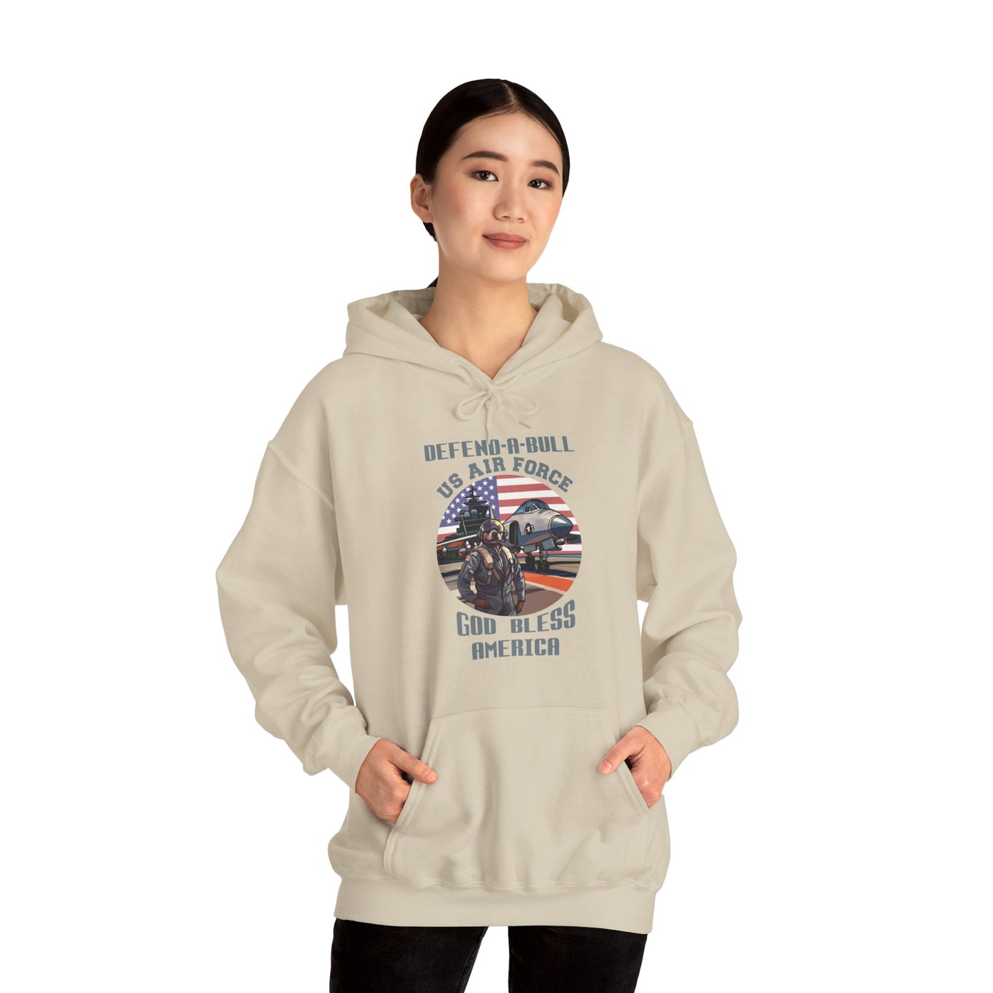 Defend-A-Bull Air Force Unisex Heavy Blend™ Hooded Sweatshirt