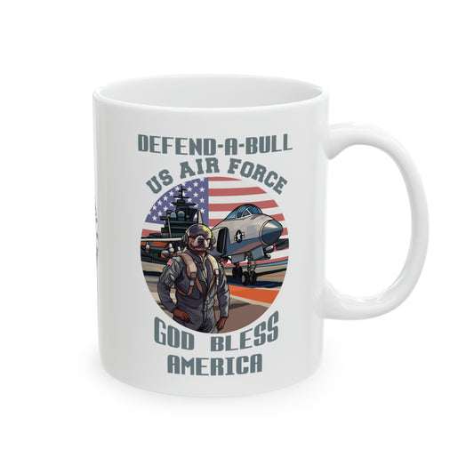 Defend-A-Bull Air Force Ceramic Mug, 11oz