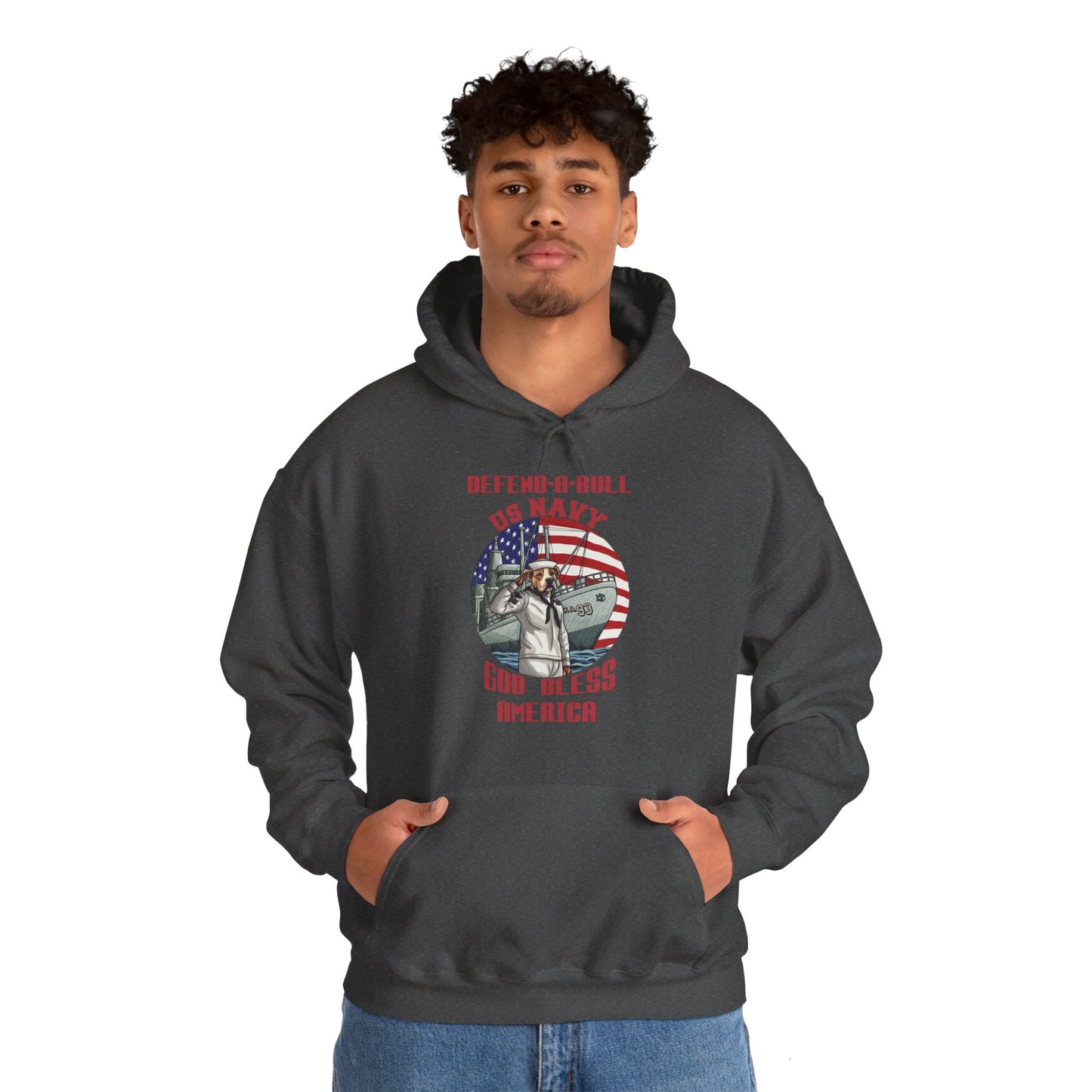 Defend-A-Bull US Navy Unisex Heavy Blend™ Hooded Sweatshirt