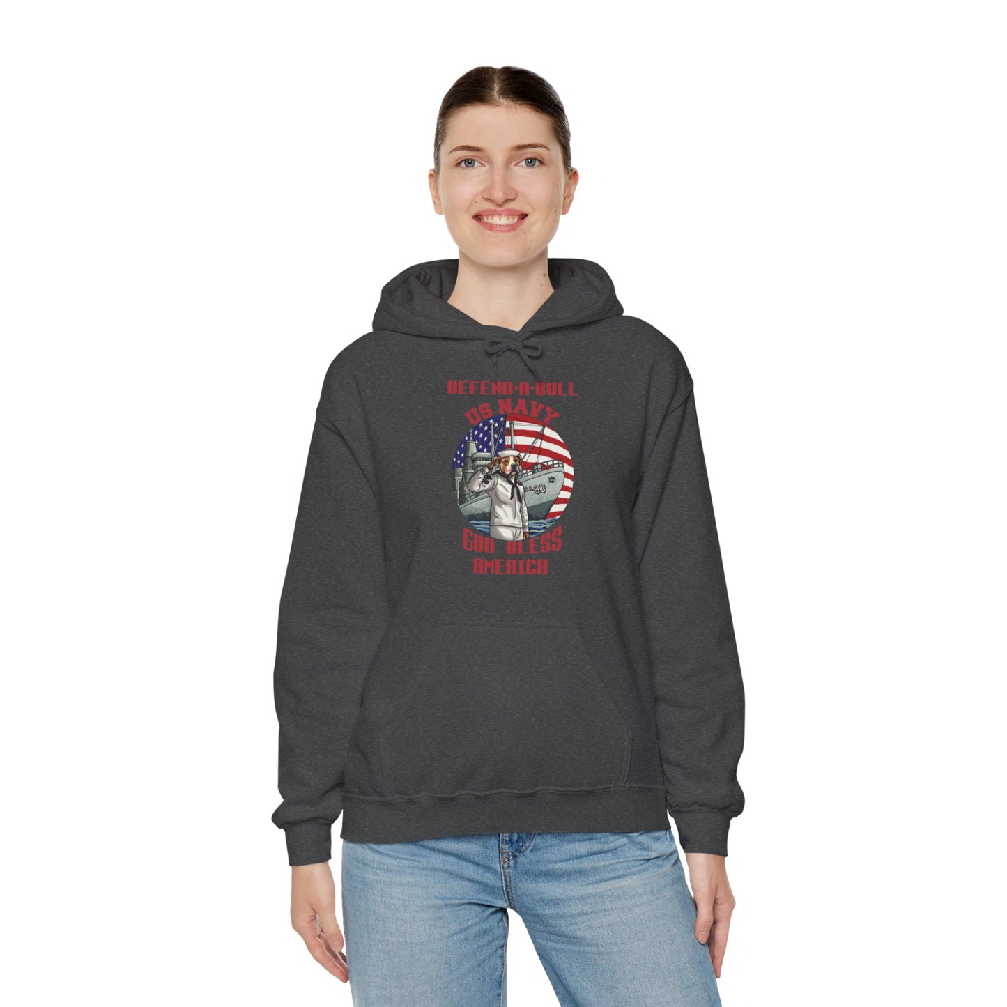 Defend-A-Bull US Navy Unisex Heavy Blend™ Hooded Sweatshirt