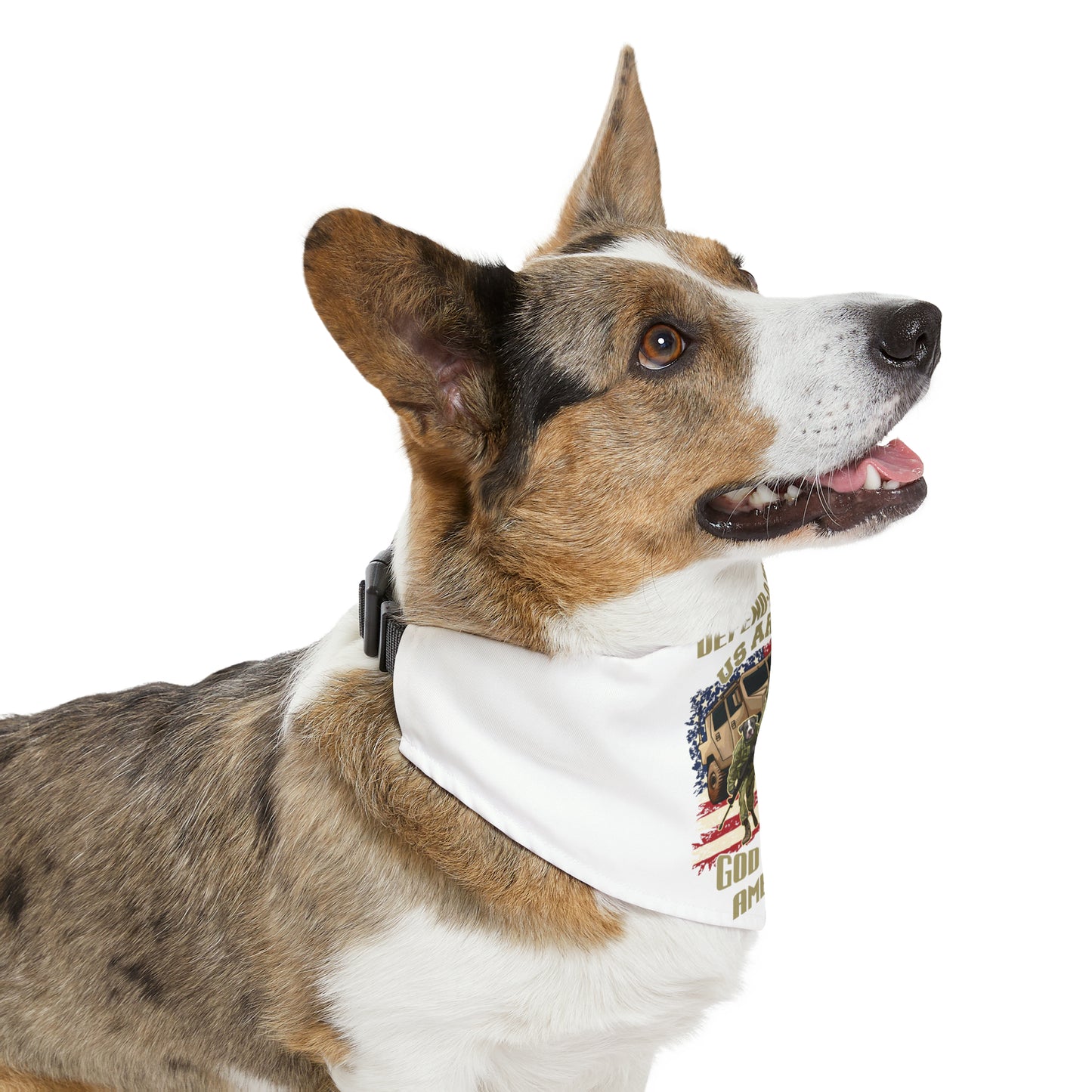 Defend-A-Bull Army Pet Bandana Collar