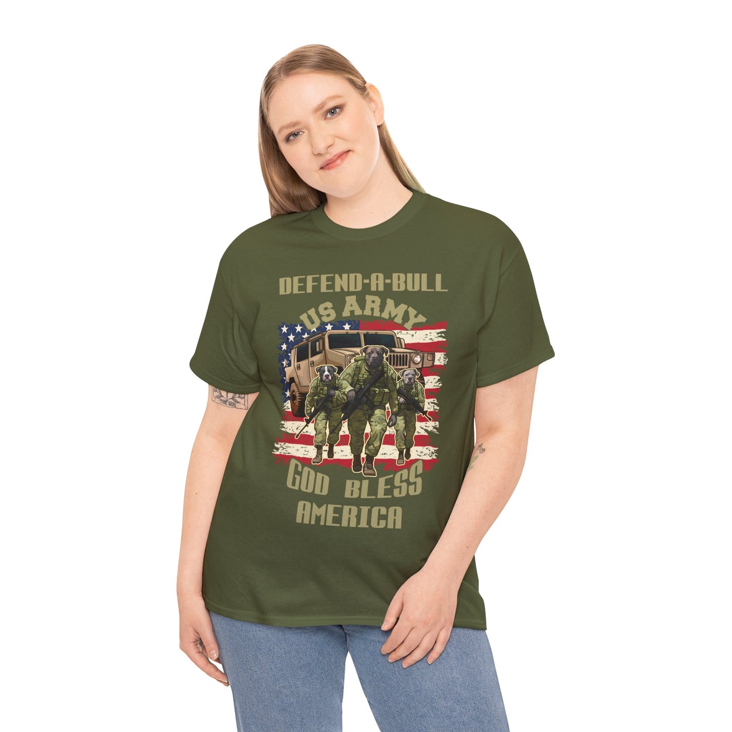 Defend-A Bull ARMY Unisex Heavy Cotton Tee