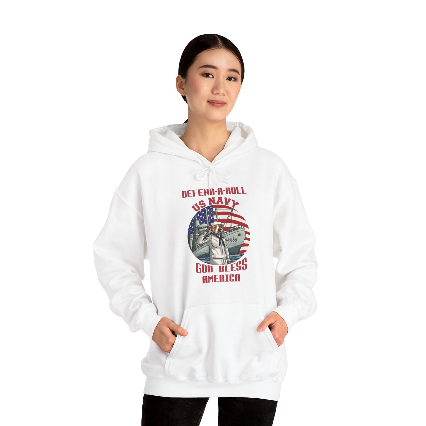 Defend-A-Bull US Navy Unisex Heavy Blend™ Hooded Sweatshirt