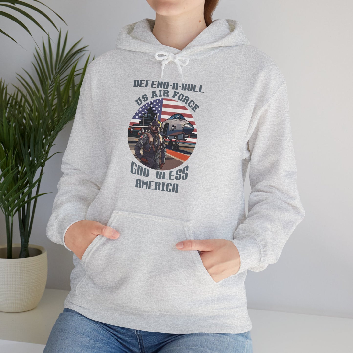 Defend-A-Bull Air Force Unisex Heavy Blend™ Hooded Sweatshirt