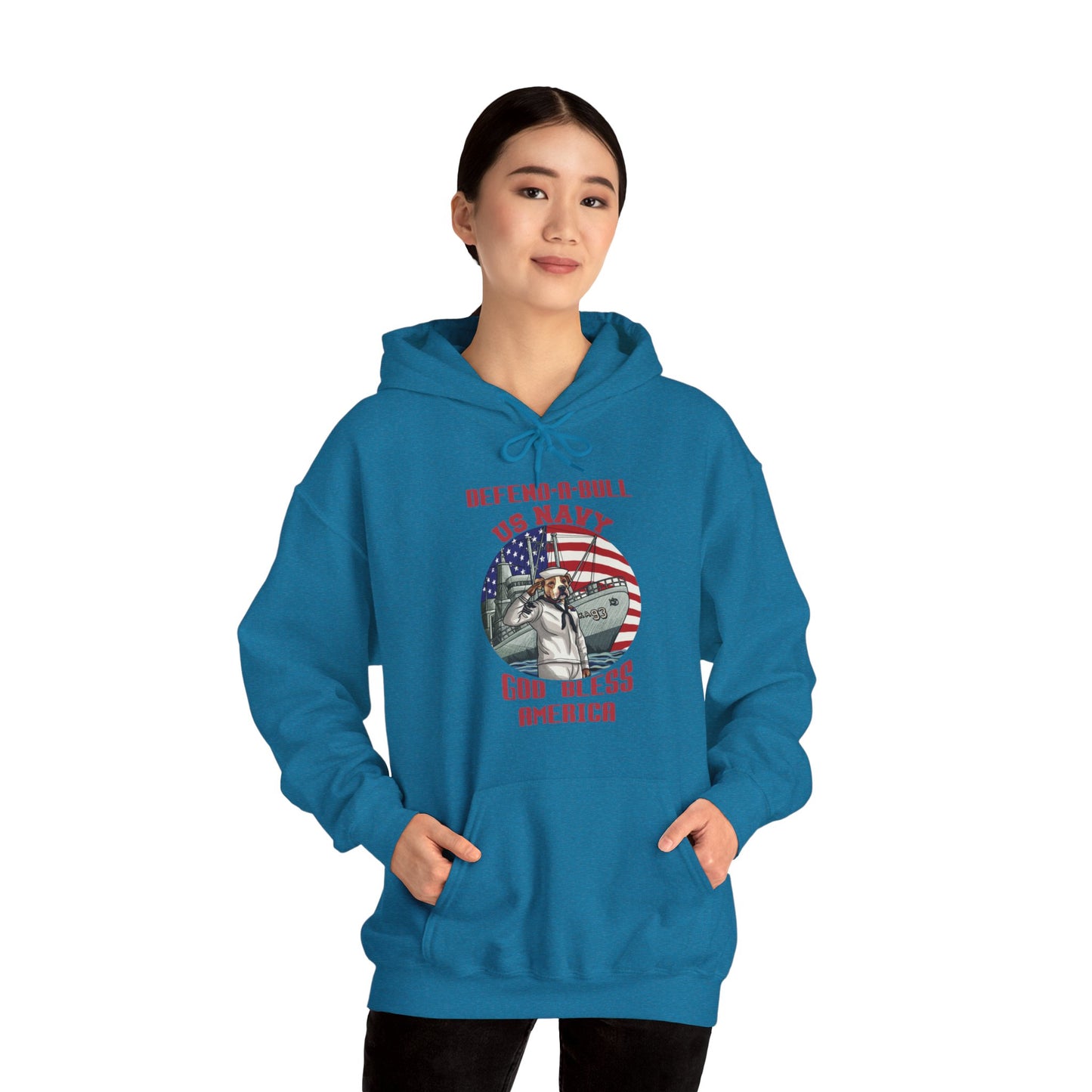 Defend-A-Bull US Navy Unisex Heavy Blend™ Hooded Sweatshirt