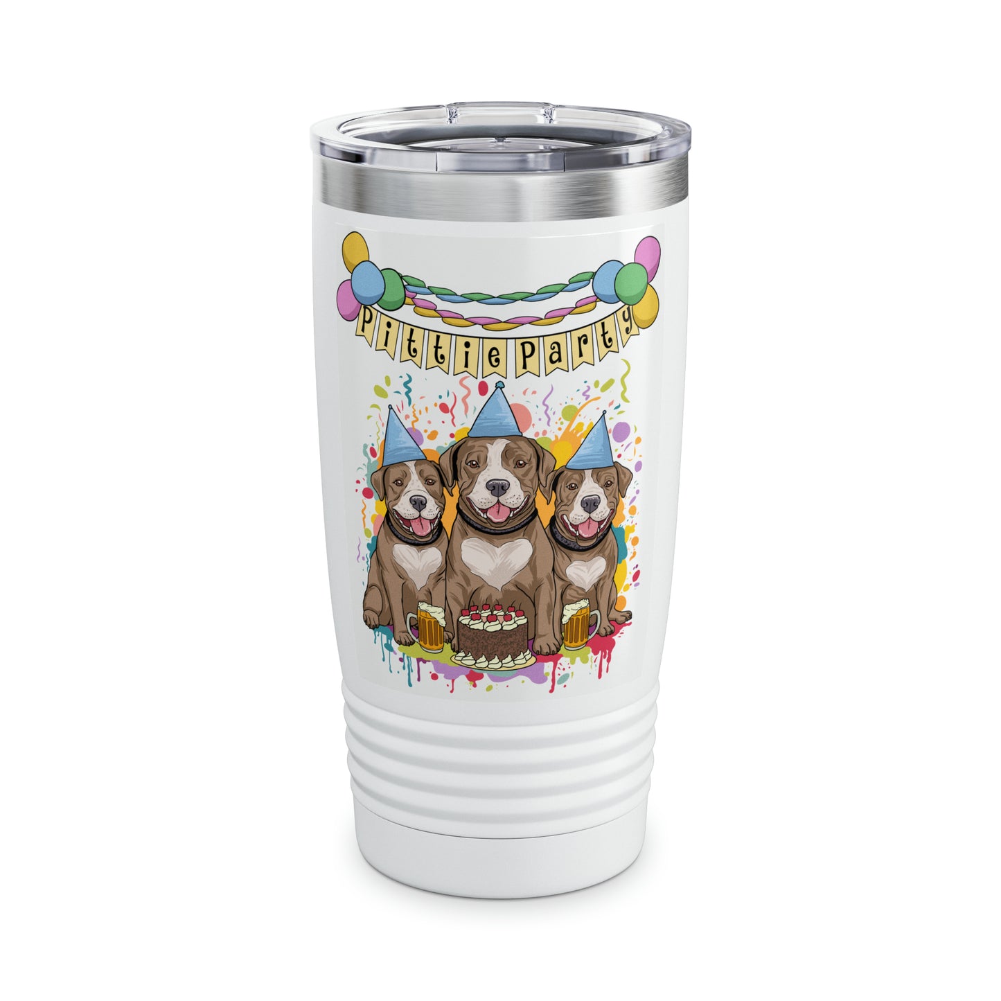 Pittie Party Ringneck Tumbler, 20oz