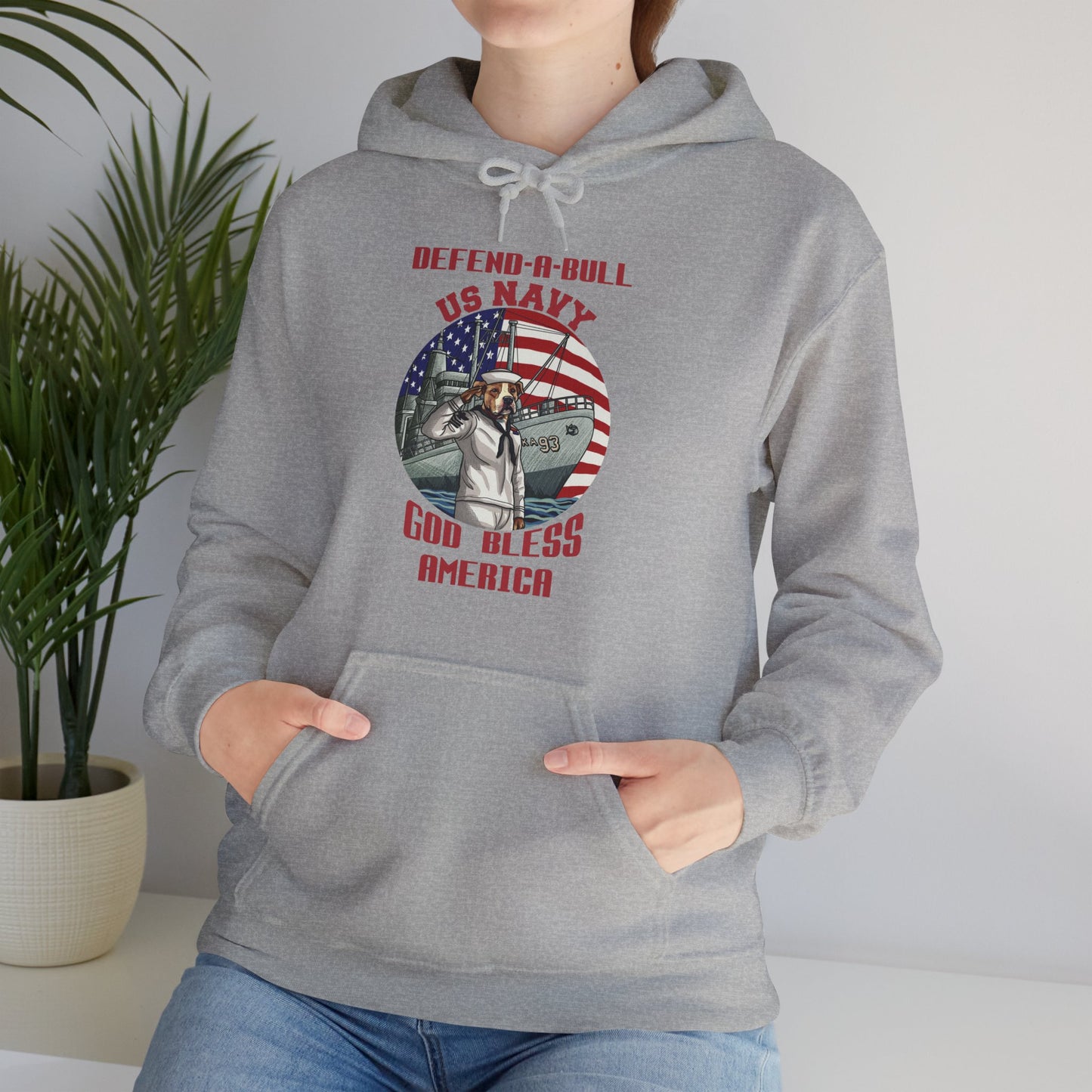 Defend-A-Bull US Navy Unisex Heavy Blend™ Hooded Sweatshirt