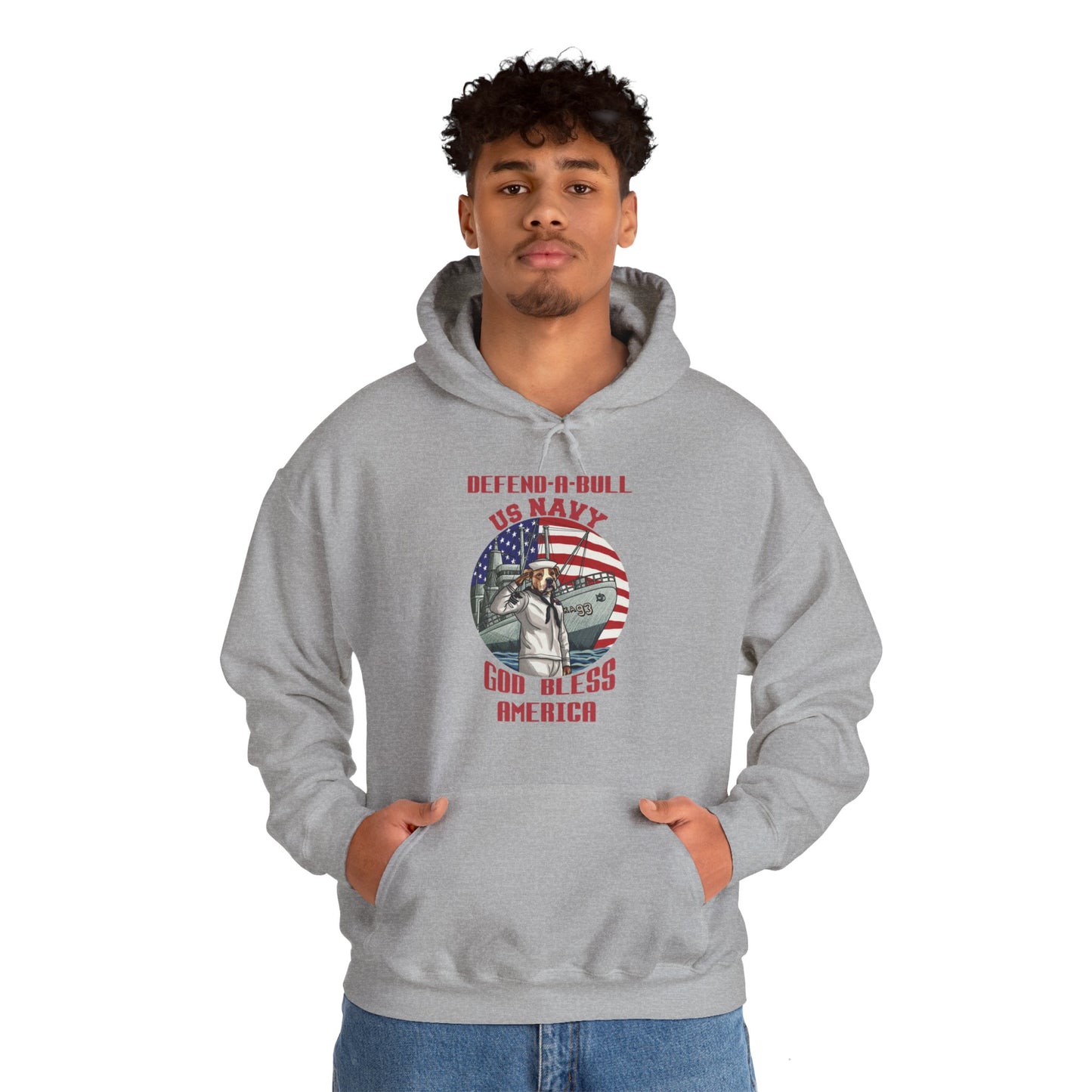 Defend-A-Bull US Navy Unisex Heavy Blend™ Hooded Sweatshirt