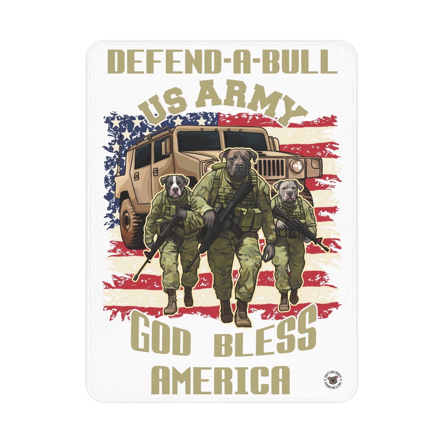 Defend-A-Bull Army Toddler Blanket