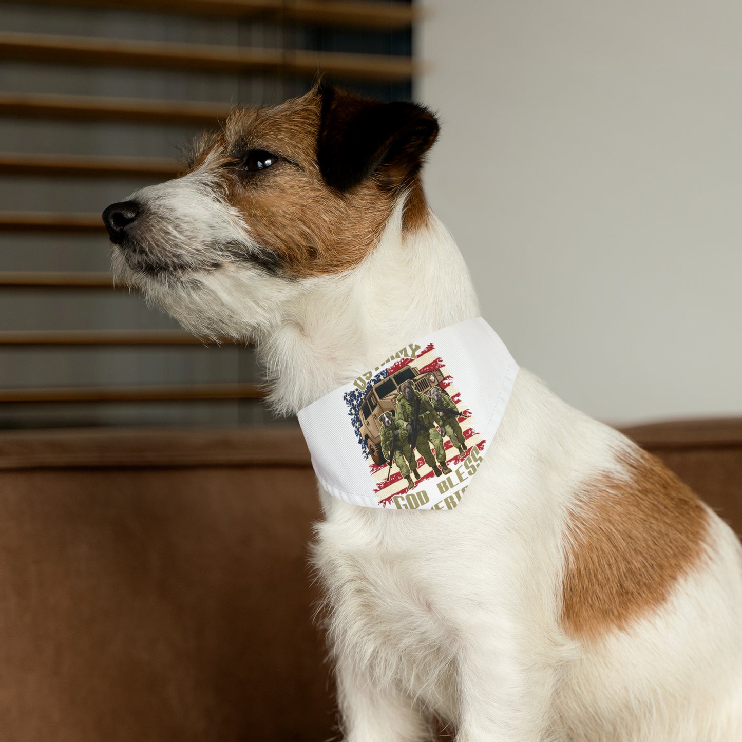 Defend-A-Bull Army Pet Bandana Collar