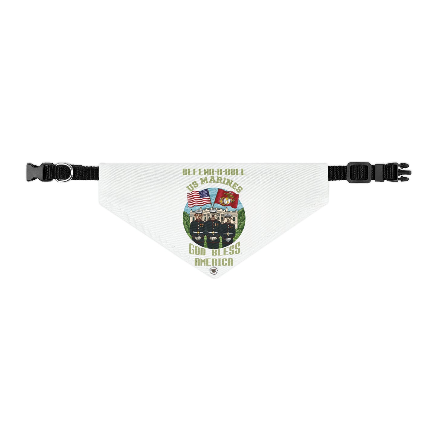 Defend-A-Bull US Marines Pet Bandana Collar