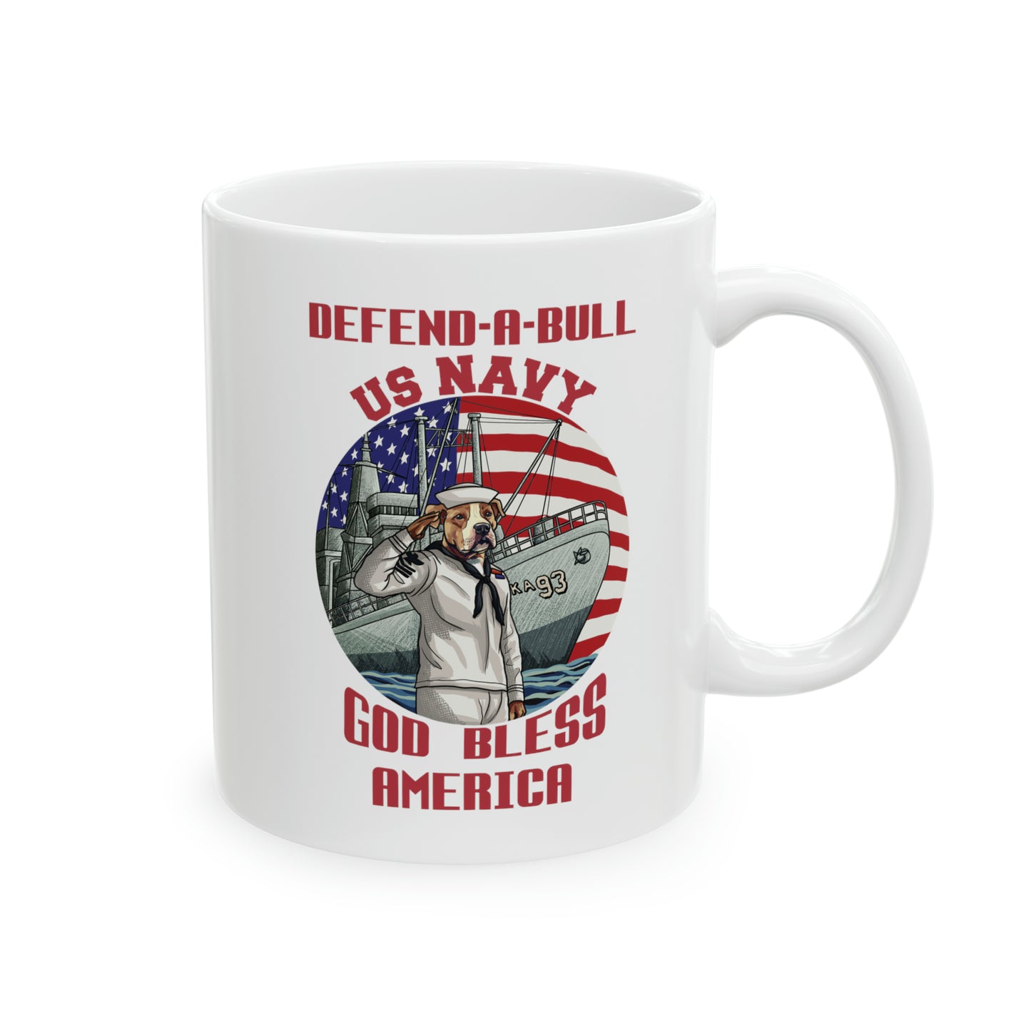 Defend-A-Bull US Navy Ceramic Mug, 11oz