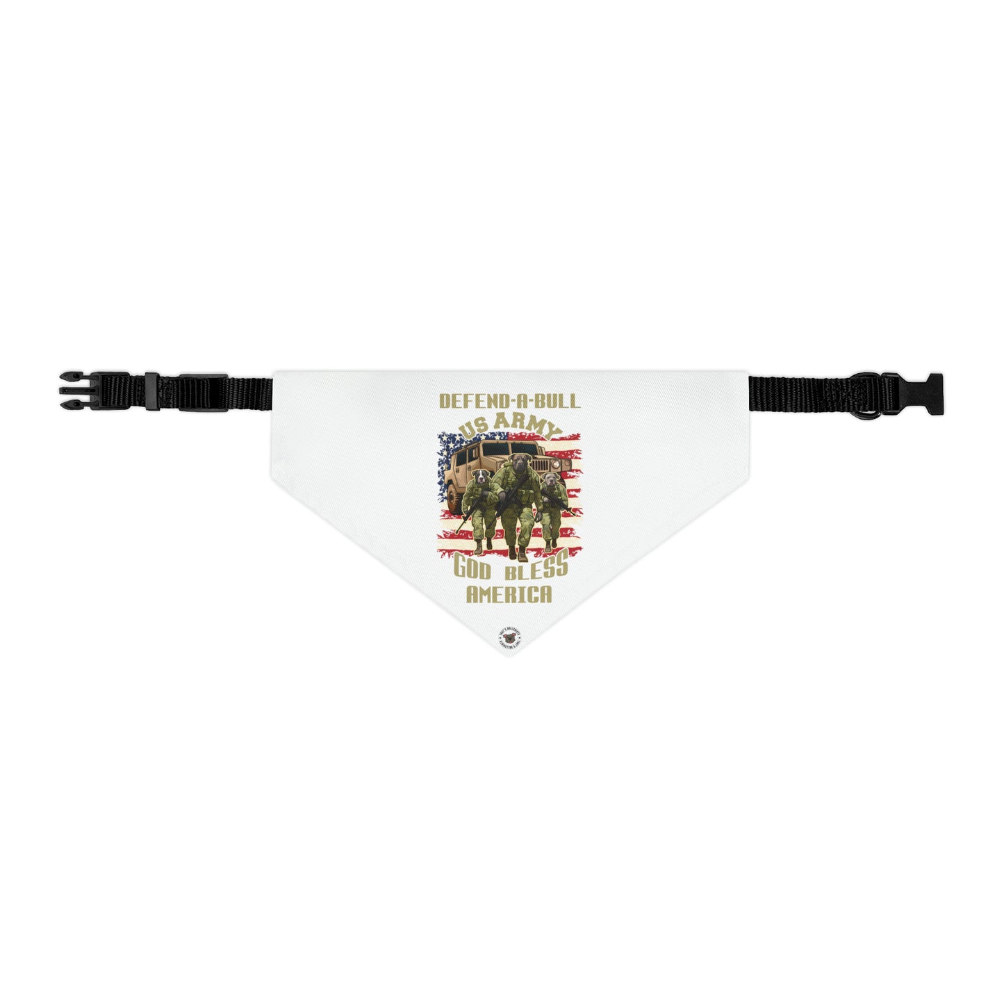 Defend-A-Bull Army Pet Bandana Collar