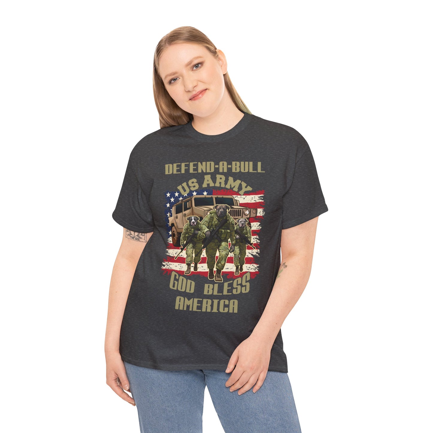 Defend-A Bull ARMY Unisex Heavy Cotton Tee