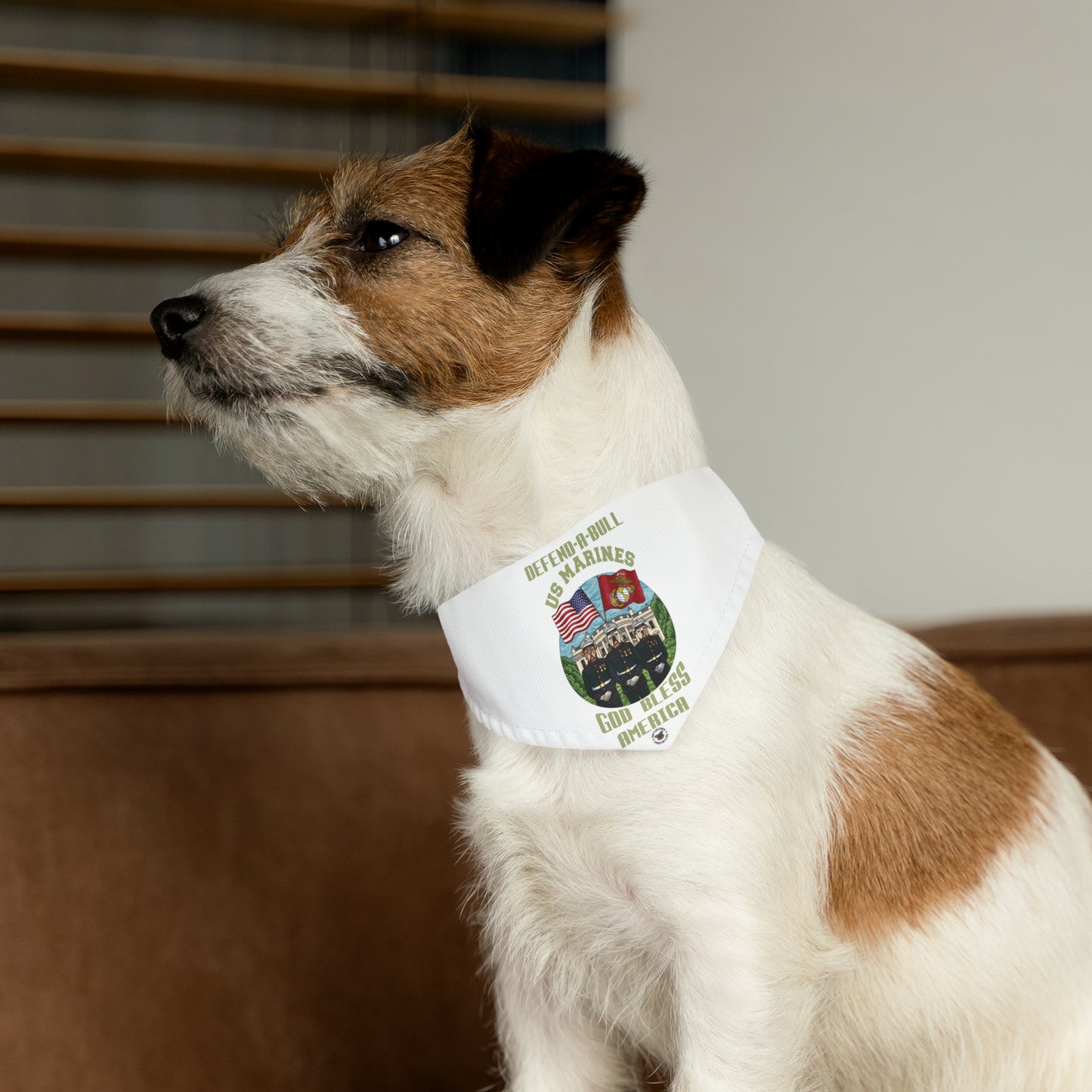 Defend-A-Bull US Marines Pet Bandana Collar