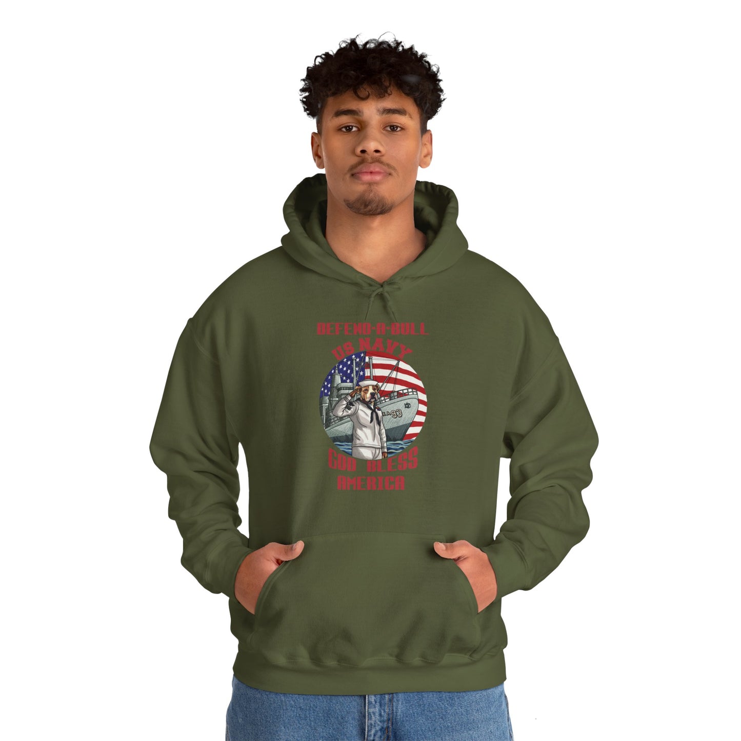 Defend-A-Bull US Navy Unisex Heavy Blend™ Hooded Sweatshirt