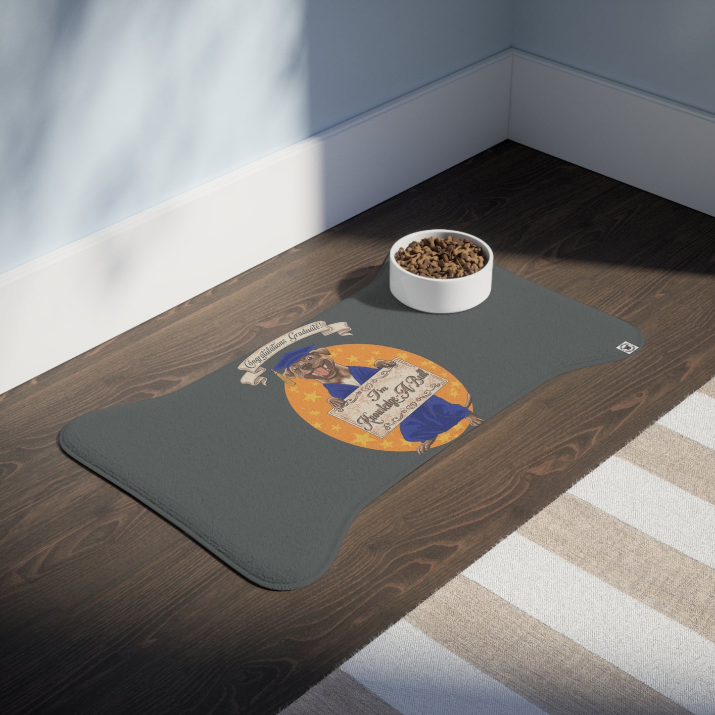 Knowledge-A-Bull Pet Feeding Mats