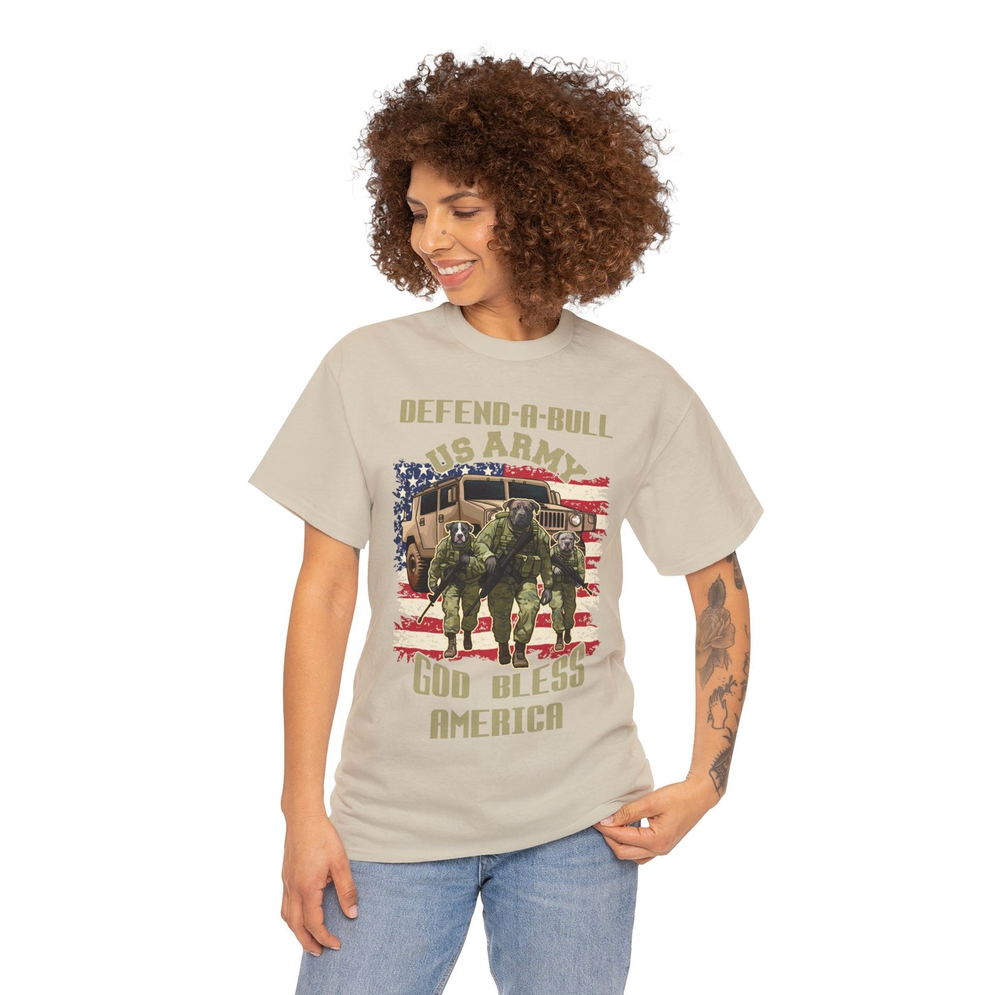 Defend-A Bull ARMY Unisex Heavy Cotton Tee