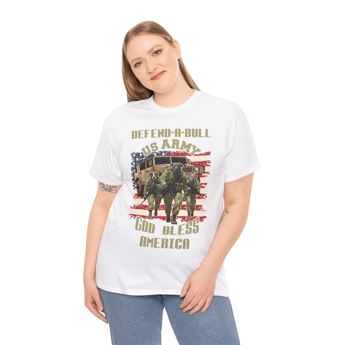 Defend-A Bull ARMY Unisex Heavy Cotton Tee