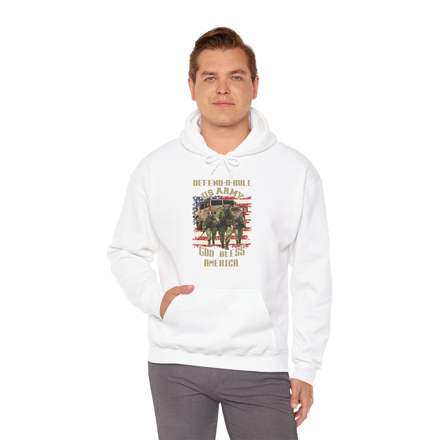 Defend-A-Bull ARMY Unisex Heavy Blend™ Hooded Sweatshirt